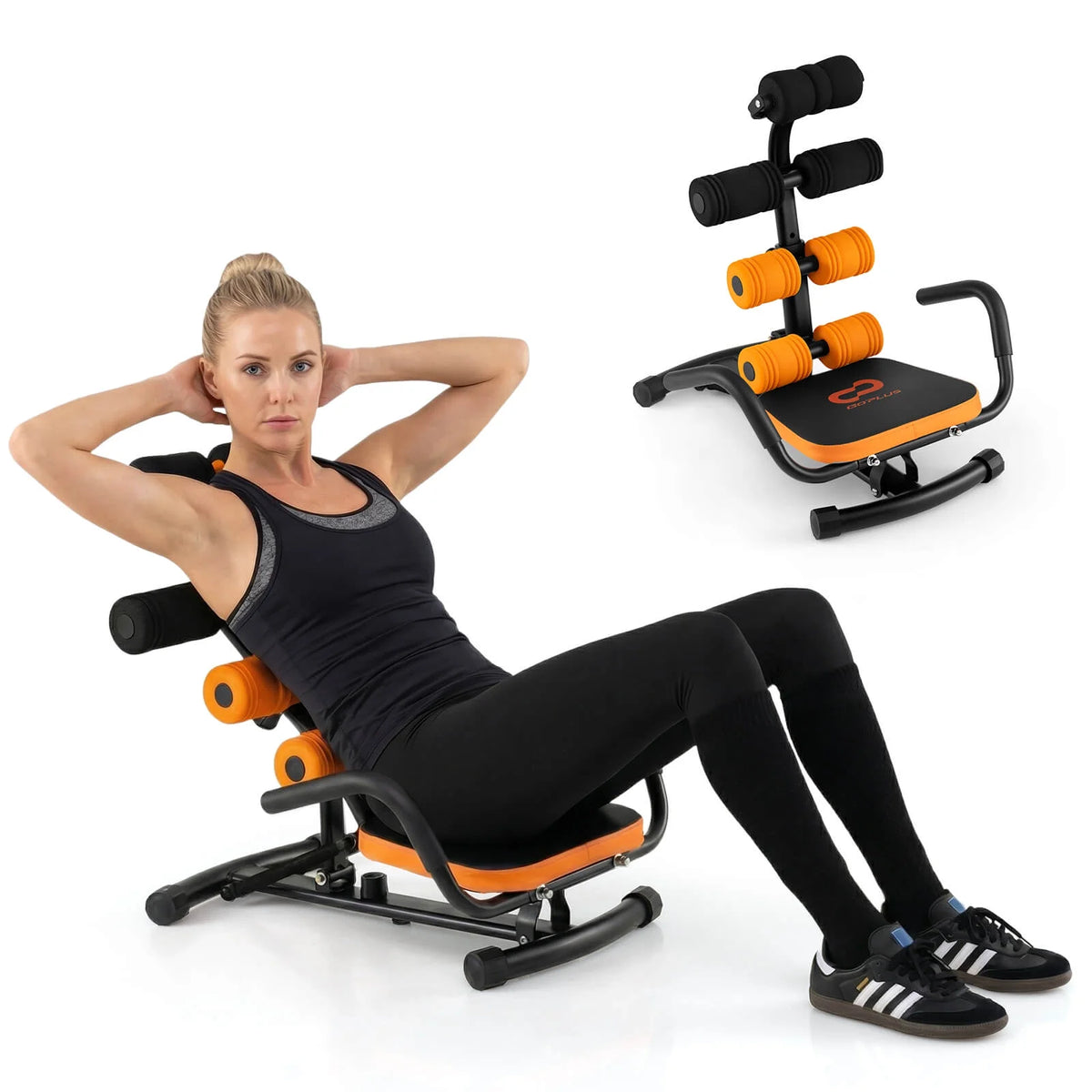 Core Ab Trainer Bench Abdominal Stomach Exerciser Workout Gym Fitness Machine