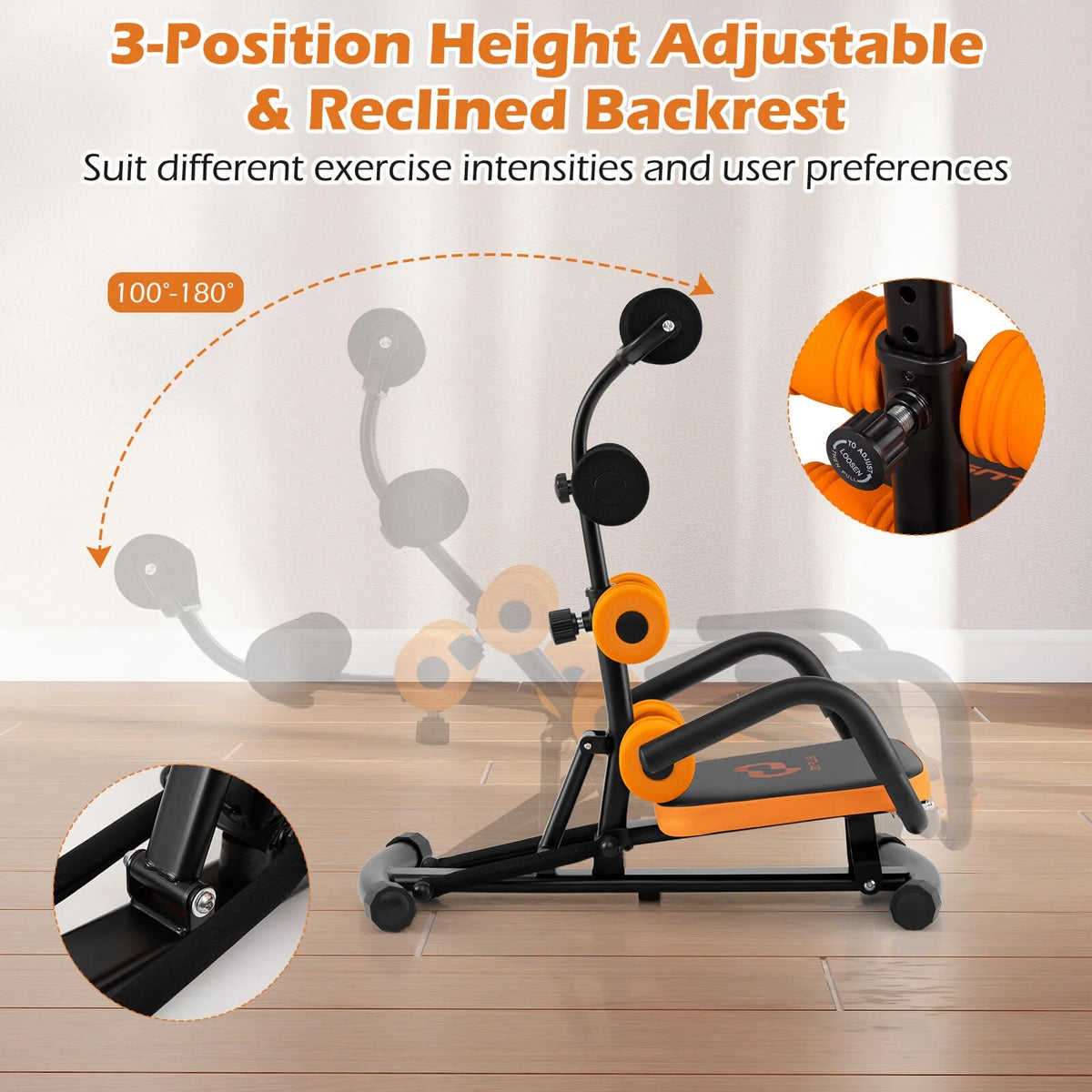 Core Ab Trainer Bench Abdominal Stomach Exerciser Workout Gym Fitness Machine
