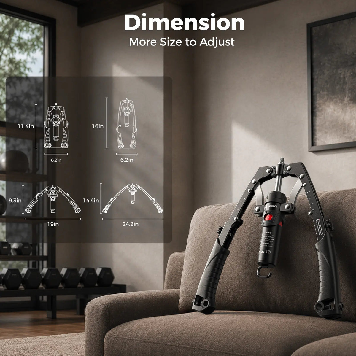 FLYBIRD Series CT1 Hydraulic Chest Trainer, Unisex Arm Strength Trainer & Twister Arm Exerciser - Adjustable 22-440Lbs Core/Tricep Gear with Ab Roller Wheel, Pad & Bag, at Home Gym Equipment, Tricep Workout Equipment